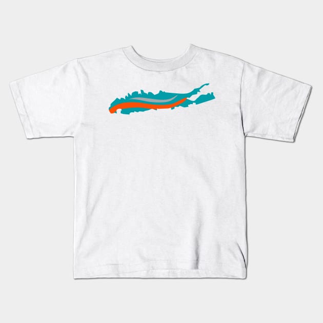 Waves on Long Island Kids T-Shirt by MinesingCreative